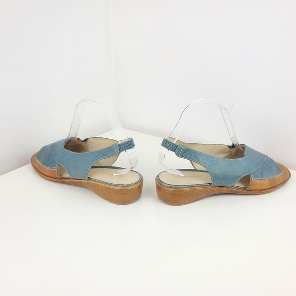 Naturalizer women sandals leather made in Brazil size 9W blue - Picture 6 of 9